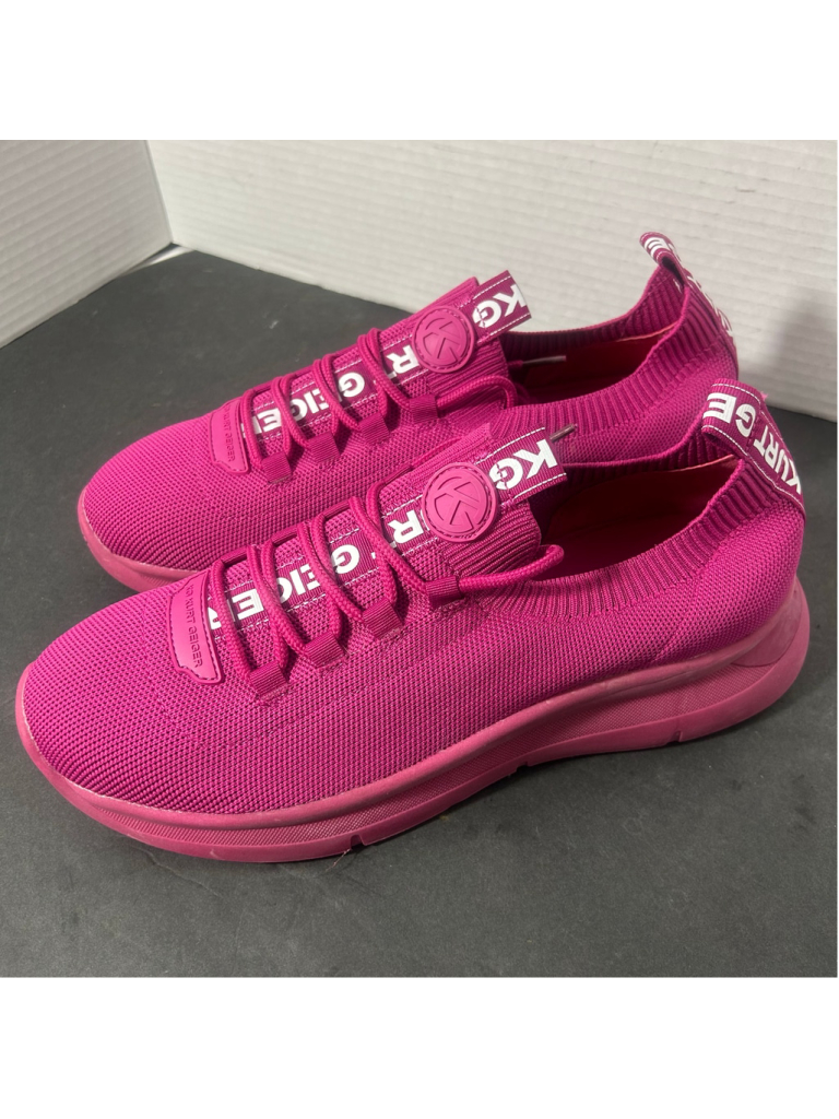 Women's Kg Kurt Geiger Pink Sneakers Size 10 With White Accents